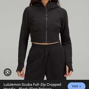 Lululemon scuba crop zip up